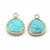 Synthetic Turquoise Pendants G-Q963-03-2