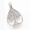 Tibetan Style Alloy Pendants TIBEP-Q064-06AS-RS-2