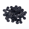 Flat Round Handmade Polymer Clay Beads CLAY-R067-6.0mm-42-4