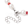Fruit Polymer Clay & Glass Seed & Acrylic Pearl Beaded Necklace NJEW-JN04582-01-5