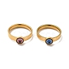 Resin Evil Eye Finger Ring STAS-H173-06G-1