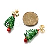 Christmas Aluminum Glass Dangle Stud Earrings EJEW-JE06581-4