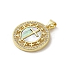 Brass Micro Pave Clear Cubic Zirconia Pendants KK-I708-04D-G-2