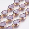 Electroplate Glass Beads Strands EGLA-I008-05G-1