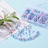 497Pcs 5 Style Rainbow ABS Plastic Imitation Pearl Beads OACR-YW0001-07C-9