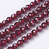 Natural Garnet Beads Strands X-G-D167-A-3mm-2