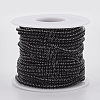 304 Stainless Steel Rhinestone Strass Chains STAS-T055-01P-3