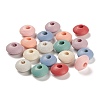 Spray Painted Natural Maple Wood Beads WOOD-M007-02B-1