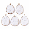 Natural Howlite Pendants G-T131-08I-1