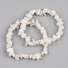 Unisex Chip Natural Rainbow Moonstone Beaded Stretch Bracelets BJEW-S143-37-7