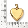 304 Stainless Steel Locket Pendants STAS-H255-02G-12-3