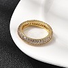 Brass Micro Pave Cubic Zirconia Finger Rings RJEW-P166-10G-3