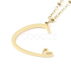 304 Stainless Steel Pendant Necklaces NJEW-H029-02G-C-1