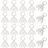 Brass Filigree Bead Cap Bails KK-HY0001-21-1