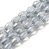 Electroplate Glass Beads Strands EGLA-J013-4X6mm-F33-1