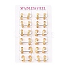 201 Stainless Steel Hoop Earrings SA-CBA4A0D-02G-4