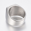 Tarnish Resistant 304 Stainless Steel Signet Band Rings for Men LS-RJEW-G091-16-18mm-P-3