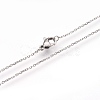 Non-Tarnish 304 Stainless Steel Cable Chain Necklaces NJEW-G313-16P-2