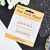 40Pcs Brass Micro Pave Clear Cubic Zirconia Stud Earring Findings KK-BBC0022-23-6