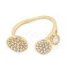 Brass Micro Pave Cubic Zirconia Cuff Rings RJEW-I103-099G-2