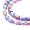 Opaque Baking Painted Crackle Glass Beads Strands X-EGLA-S174-21I-3