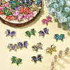 20Pcs 10 Colors Alloy Enamel Connector Charms ENAM-YW0008-04-4
