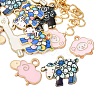 Alloy Enamel Pendants ENAM-FP0002-48-3