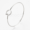 Tarnish Resistant 304 Stainless Steel Bangles STAS-N084-04-1