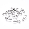 Tarnish Resistant 201 Stainless Steel Pendant Pinch Bails X-STAS-E437-28P-3