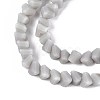 Frosted Opaque Glass Beads Strands GLAA-N017-4mm-21-4