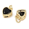 Real 18K Gold Plated Brass Inlaid Cubic Zirconia Charms ZIRC-L100-074G-05-2