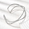 304 Stainless Steel Cuff Bangles for Women BJEW-Z150-01P-02-3