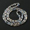 Transparent Electroplate Glass Beads Strands GLAA-G116-01A-AB01-2