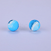 Printed Round Silicone Focal Beads SI-JX0056A-24-1