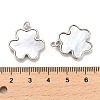 Brass Pave Shell Pendants KK-K365-08A-P-3