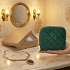 Rhombus Textured Velvet Jewelry Storage Zipper Pouches for Earrings Rings Bracelets Necklaces ABAG-WH0085-012E-3