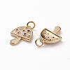 Brass Micro Pave Colorful Cubic Zirconia Pendants X-KK-C100-09G-3