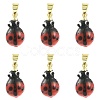 6Pcs Handmade Lampwork Pendants LAMP-FS0001-57B-1
