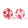 Transparent Frosted Acrylic Beads FACR-T008-03B-2