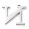 Tarnish Resistant 304 Stainless Steel Letter Pendant Rhinestone Settings STAS-J028-01N-2