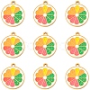 10PCS 10Pcs Fruit 304 Stainless Steel Enamel Charms STAS-YW0003-17G-1