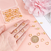 PandaHall Elite 50Pcs 5 Style Brass Bead Frame KK-PH0004-25-4