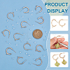 12Pcs Brass Ring Stud Earring Findings KK-BC0011-04-4
