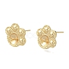 Brass Stud Earring Findings KK-K388-09G-2