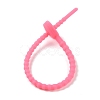 Heart Shape Silicone Cable Zip Ties AJEW-C034-02-4