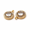 PVD Vacuum Plating 304 Stainless Steel Cubic Zirconia Pendants STAS-A076-05G-4