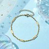 304 Stainless Steel Oval Link Chain Bracelets for Women BJEW-JB10367-2