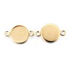 201 Stainless Steel Cabochon Connector Settings X-STAS-F191-15G-D-2