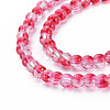 Transparent Spray Painted Glass Bead Strands GLAA-N035-03B-B04-3