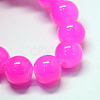 Baking Paint Imitation Jade Glass Round Bead Strands X-DGLA-Q021-6mm-28-2